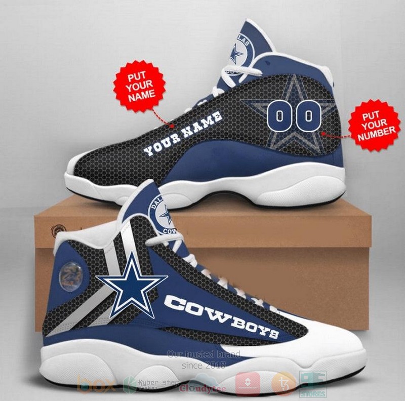BEST Personalized Dallas Cowboys NFL Air Jordan 13 shoes sneakers 1 Personalized Dallas Cowboys NFL custom Air Jordan 13 shoes