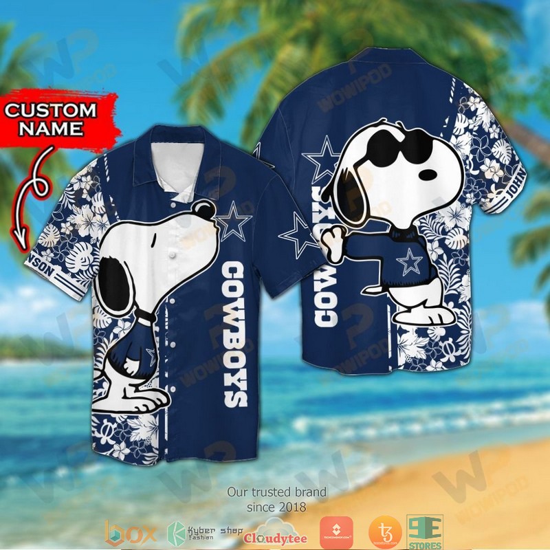 Personalized Dallas Cowboys Snoopy Hawaiian Shirt short