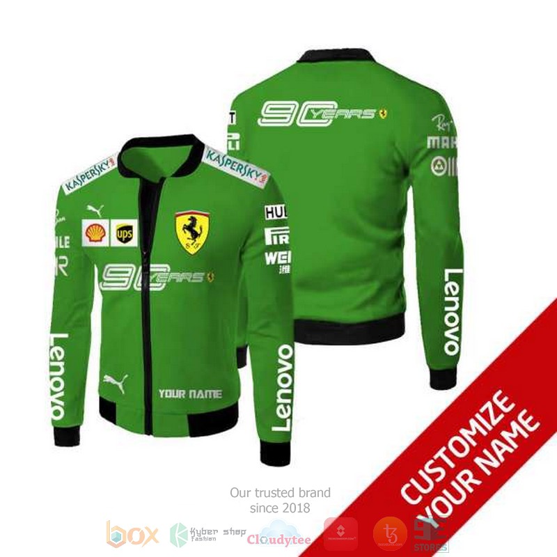 Personalized Ferrari 90 Years Lenovo custom bomber jacket
