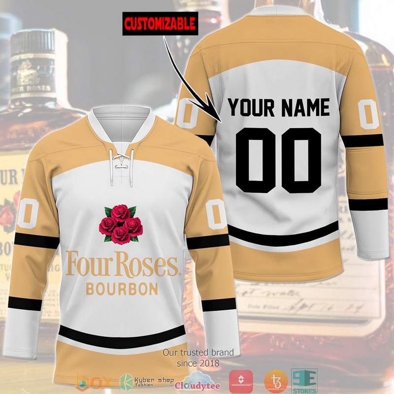 Personalized Four Roses Bourbon Jersey Hockey Shirt 2 Personalized Four Roses Bourbon Jersey Hockey Shirt
