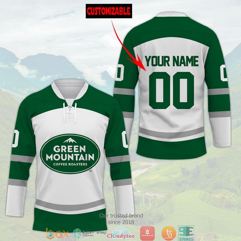Personalized Green Mountain Coffee Roasters Hockey Jersey Shirt