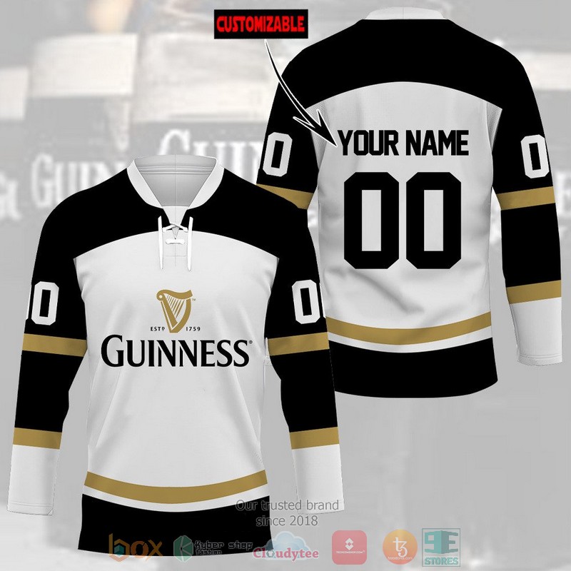 HOT Personalized Guinness beer custom Hockey Jersey 3 Personalized Guinness beer custom Hockey Jersey
