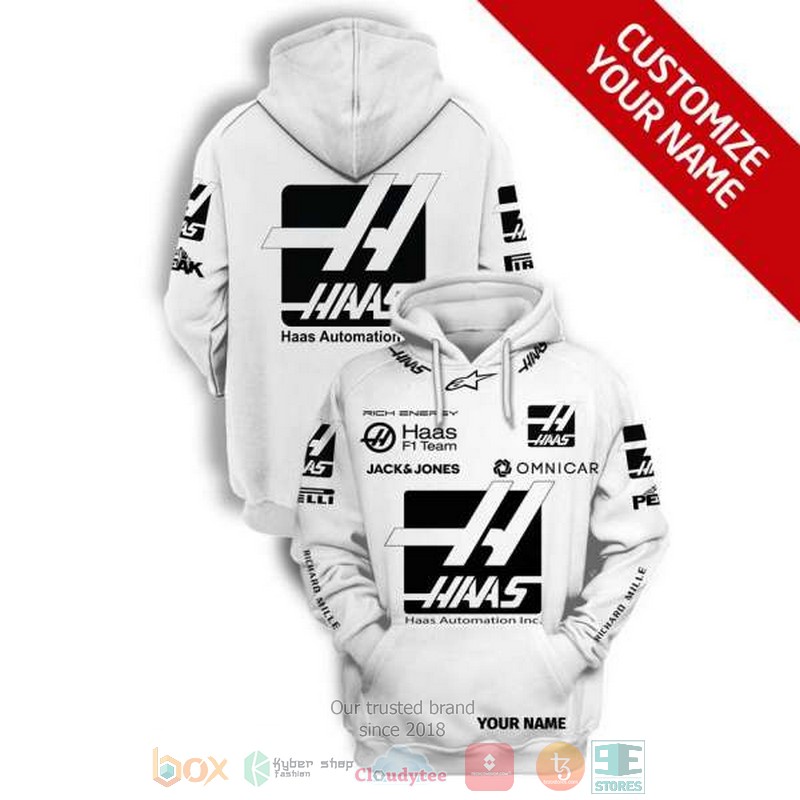 Personalized Haas Automation Inc F1 team custom 3D shirt hoodie