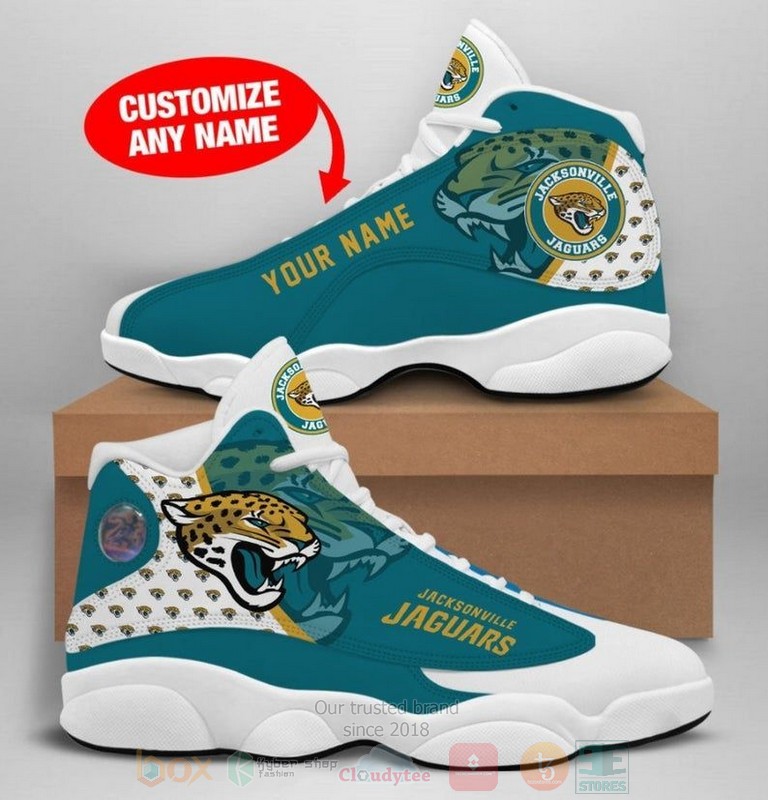 BEST Personalized Jacksonville Jaguars NFL Team Air Jordan 13 shoes sneakers 1 Personalized Jacksonville Jaguars NFL Team custom Air Jordan 13 shoes