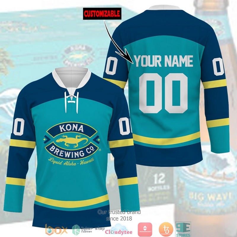 Personalized Kona Brewing Co Hockey Jersey Shirt 2 Personalized Kona Brewing Co Hockey Jersey Shirt