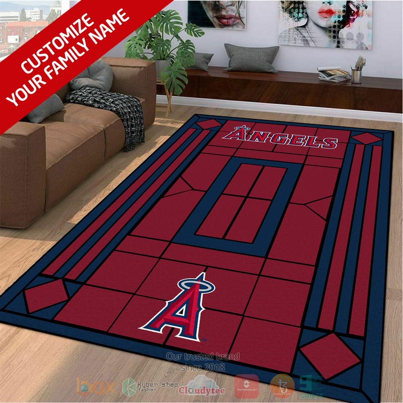 Personalized Los Angeles Angels custom Area Rug