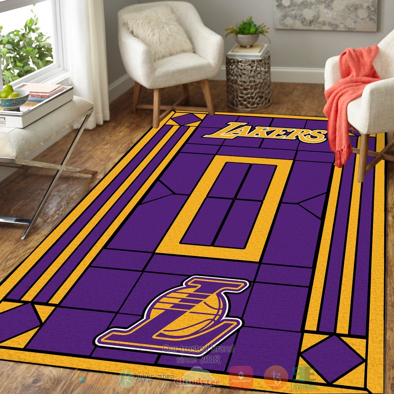 HOT Personalized Los Angeles Lakers custom Area Carpet 3 Personalized Los Angeles Lakers custom Area Rug 1 2