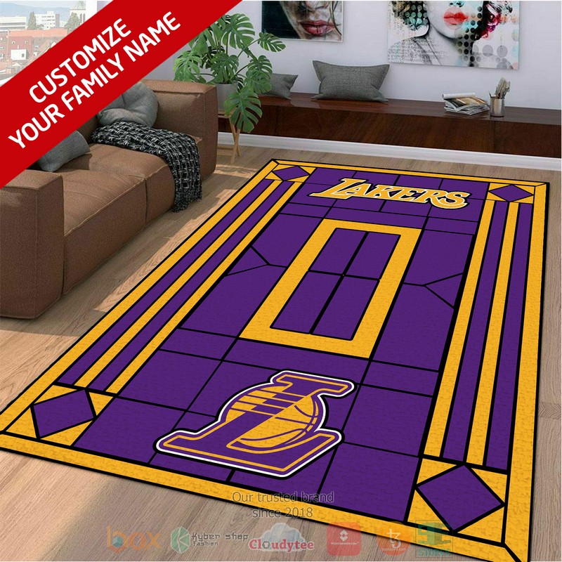 HOT Personalized Los Angeles Lakers custom Area Carpet 4 Personalized Los Angeles Lakers custom Area Rug 1 2 3