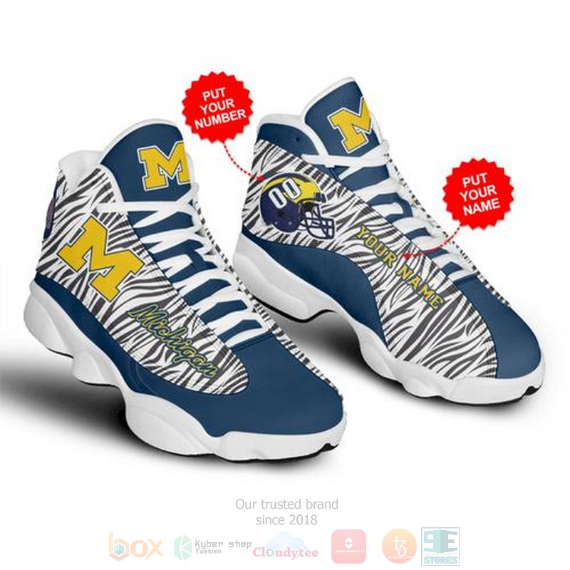 BEST Personalized Michigan Wolverines NCAA teams Air Jordan 13 shoes sneakers 1 Personalized Michigan Wolverines NCAA teams custom Air Jordan 13 shoes