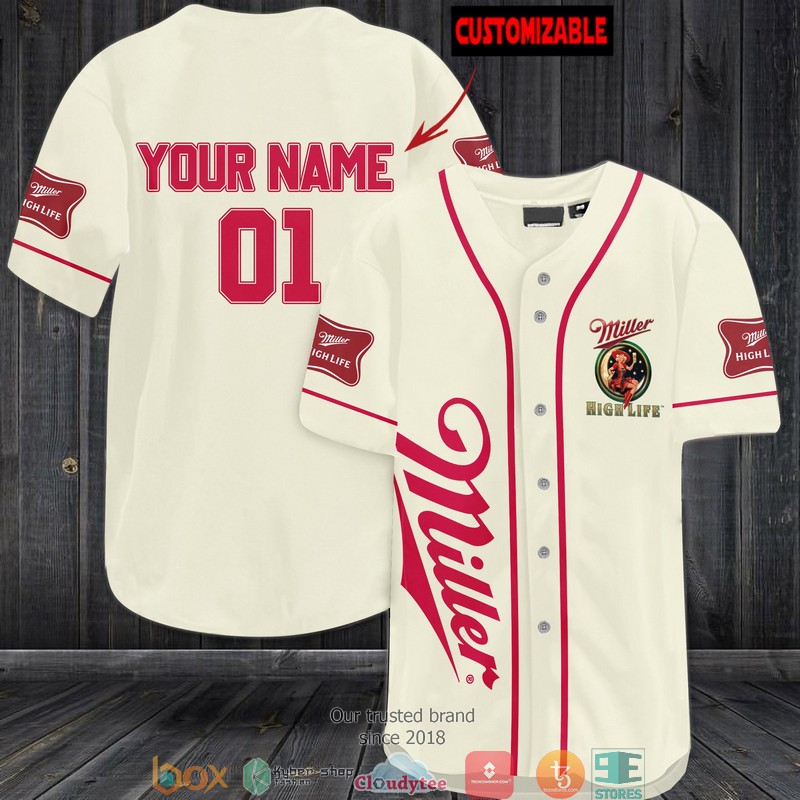 Personalized Miller Highlife Baseball Jersey Shirt