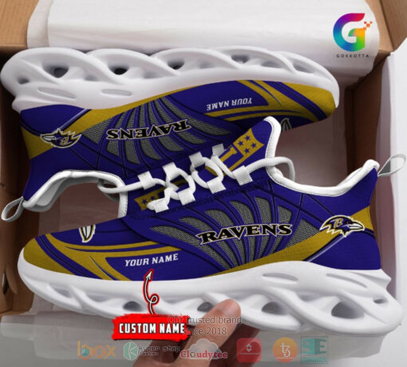 NEW Personalized NFL Baltimore Ravens custom Clunky Max Soul Shoes 1 Personalized NFL Baltimore Ravens custom Clunky Max Soul Shoes