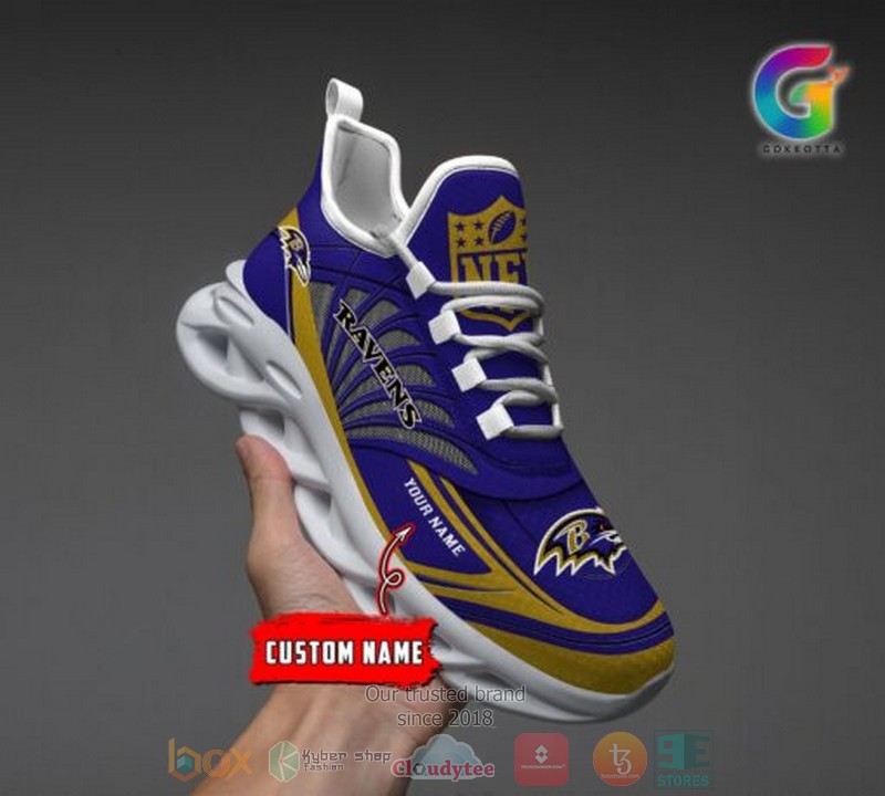 NEW Personalized NFL Baltimore Ravens custom Clunky Max Soul Shoes 3 Personalized NFL Baltimore Ravens custom Clunky Max Soul Shoes 1 2