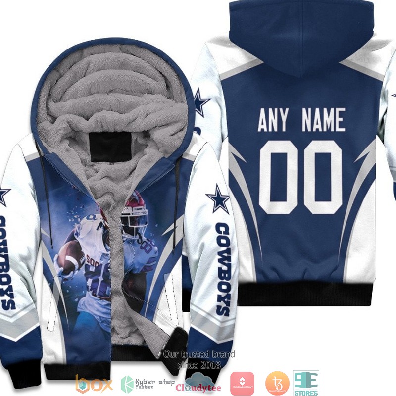 Personalized NFL Dallas Cowboys CeeDee Lamb Dark Blue 3D Fleece Hoodie 2 Personalized NFL Dallas Cowboys CeeDee Lamb Dark Blue 3D Fleece Hoodie