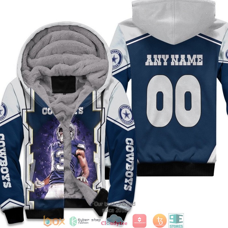 Personalized NFL Dallas Cowboys Michael Gallup Dark Blue 3d Fleece Hoodie 1 Personalized NFL Dallas Cowboys Michael Gallup Dark Blue 3d Fleece Hoodie