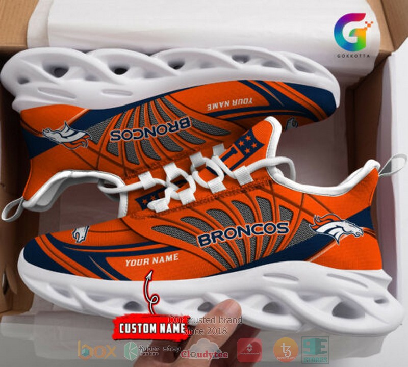 Personalized NFL Denver Broncos custom Clunky Max Soul Shoes