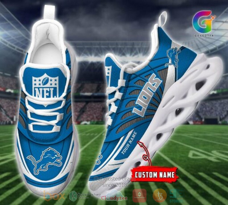 NEW Personalized NFL Detroit Lions custom Clunky Max Soul Shoes 4 Personalized NFL Detroit Lions custom Clunky Max Soul Shoes 1 2 3
