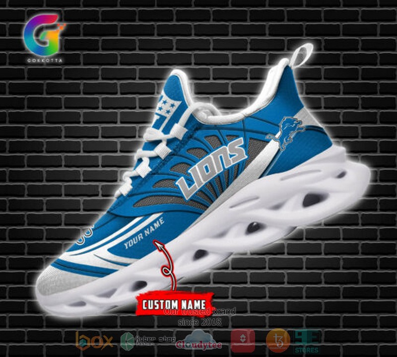 NEW Personalized NFL Detroit Lions custom Clunky Max Soul Shoes 5 Personalized NFL Detroit Lions custom Clunky Max Soul Shoes 1 2 3 4