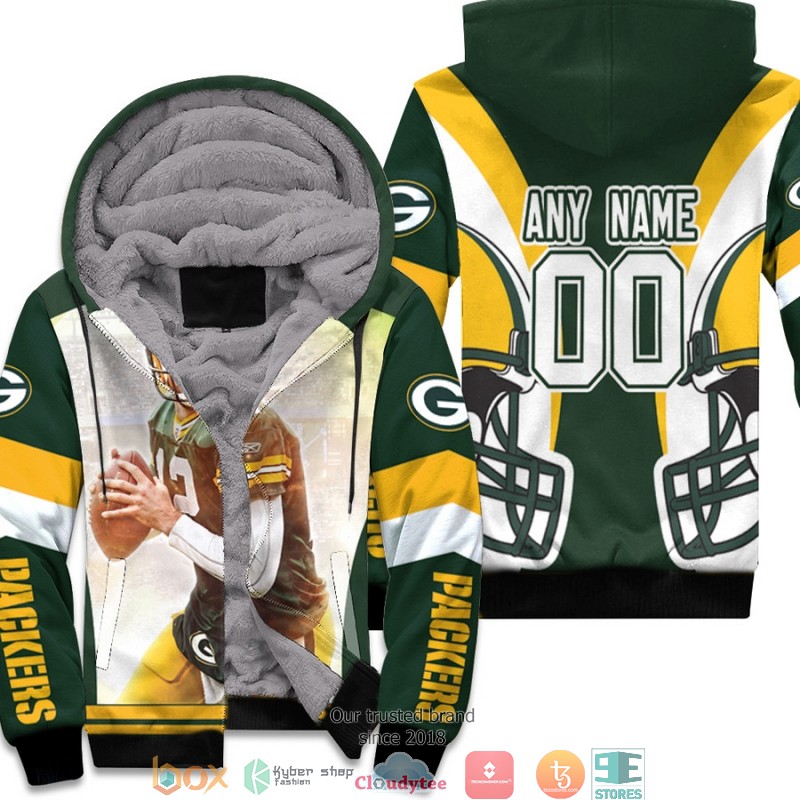 Personalized NFL Green Bay Packers Aaron Rodgers Green 3d Fleece Hoodie 2 Personalized NFL Green Bay Packers Aaron Rodgers Green 3d Fleece Hoodie