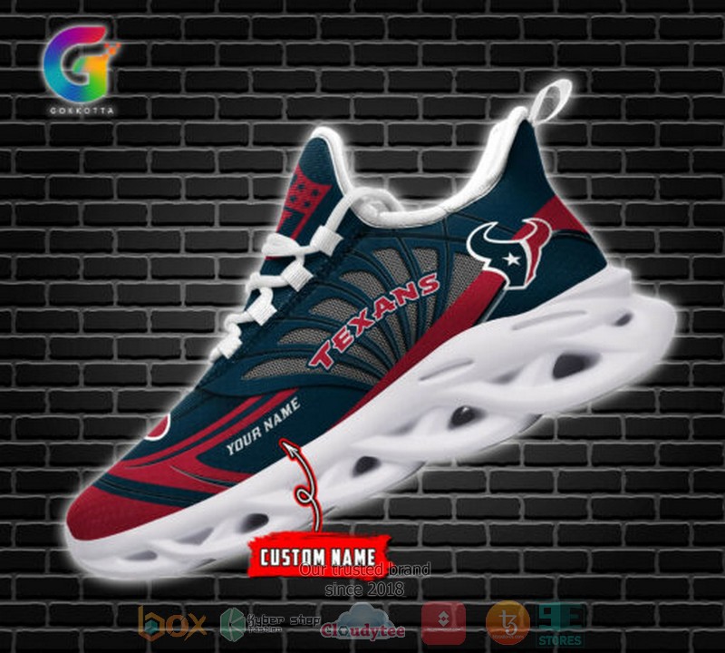 Personalized NFL Houston Texans custom Clunky Max Soul Shoes 1 2 3 4