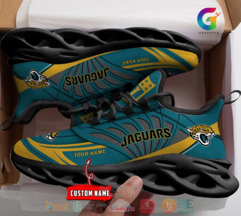 NEW Personalized NFL Jacksonville Jaguars custom Clunky Max Soul Shoes 2 Personalized NFL Jacksonville Jaguars custom Clunky Max Soul Shoes 1