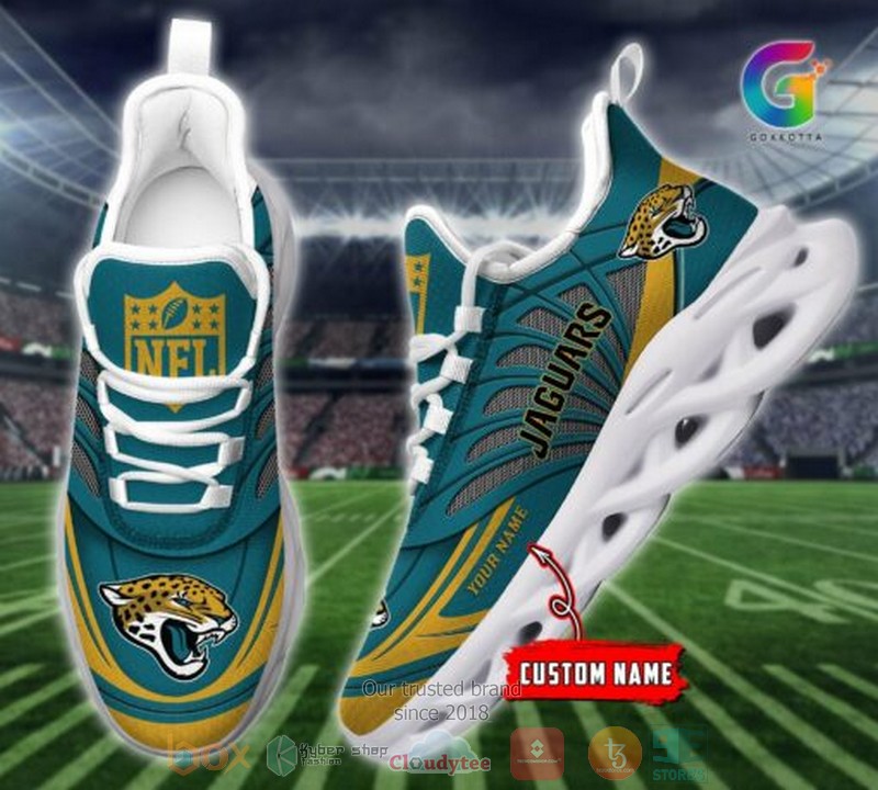 NEW Personalized NFL Jacksonville Jaguars custom Clunky Max Soul Shoes 4 Personalized NFL Jacksonville Jaguars custom Clunky Max Soul Shoes 1 2 3