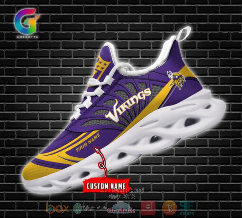 Personalized NFL Minnesota Vikings custom Clunky Max Soul Shoes 1 2 3 4