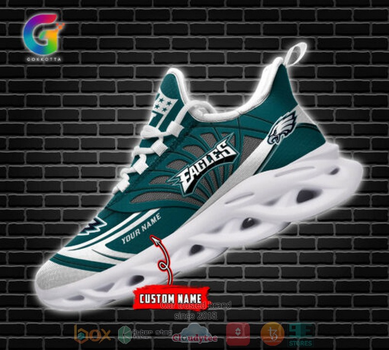 Personalized NFL Philadelphia Eagles custom Clunky Max Soul Shoes 1 2 3 4
