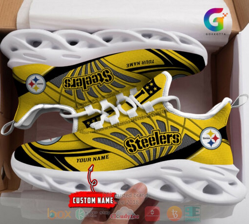 Personalized NFL Pittsburgh Steelers custom Clunky Max Soul Shoes