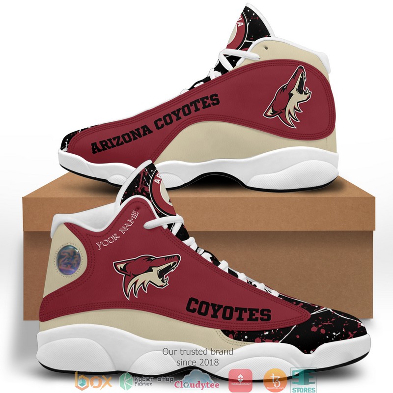 Personalized NHL Arizona Coyotes Air Jordan 13 Shoes