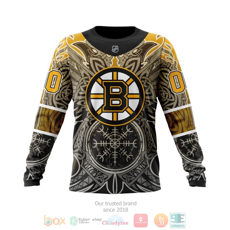 Personalized NHL Boston Bruins Norse Viking Symbols 3D shirt hoodie 1 2 3 4 5