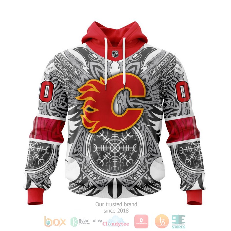 Personalized NHL Calgary Flames Norse Viking Symbols 3D shirt hoodie