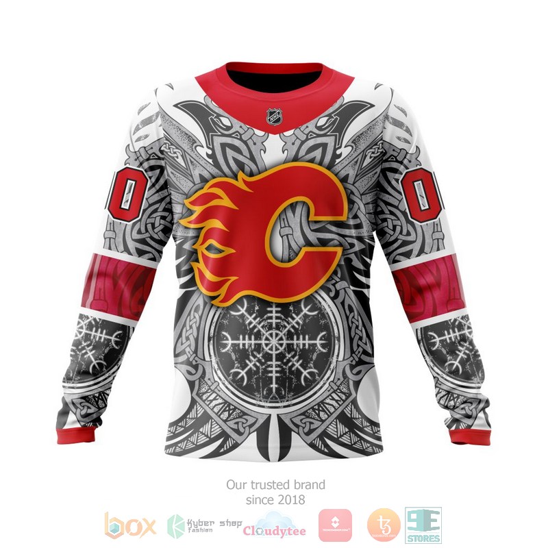 Personalized NHL Calgary Flames Norse Viking Symbols 3D shirt hoodie 1 2 3 4 5