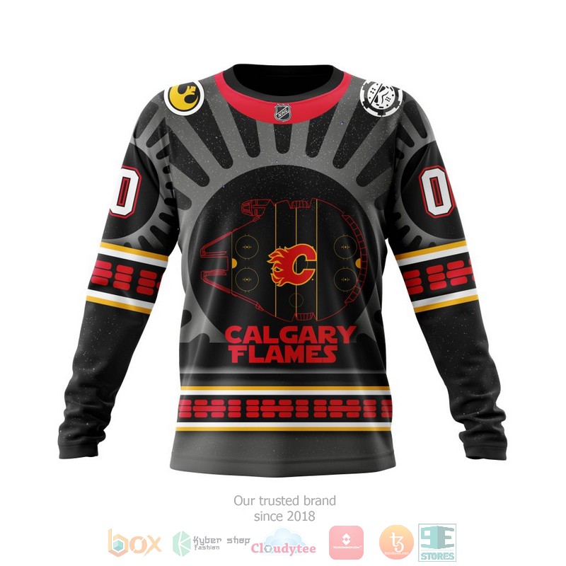 Personalized NHL Calgary Flames Star Wars May The 4th Be With You Black 3D shirt hoodie 1 2 3 4 5