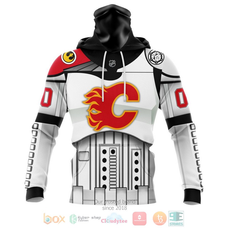 Personalized NHL Calgary Flames Star Wars May The 4th Be With You White 3D shirt hoodie 1 2 3