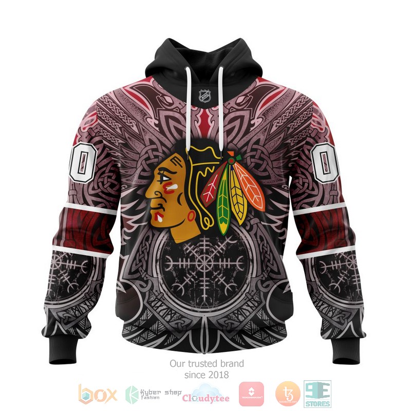 NEW Personalized NHL Chicago Blackhawks Norse Viking Symbols 3D shirt, hoodie 19 Personalized NHL Chicago Blackhawks Norse Viking Symbols 3D shirt hoodie