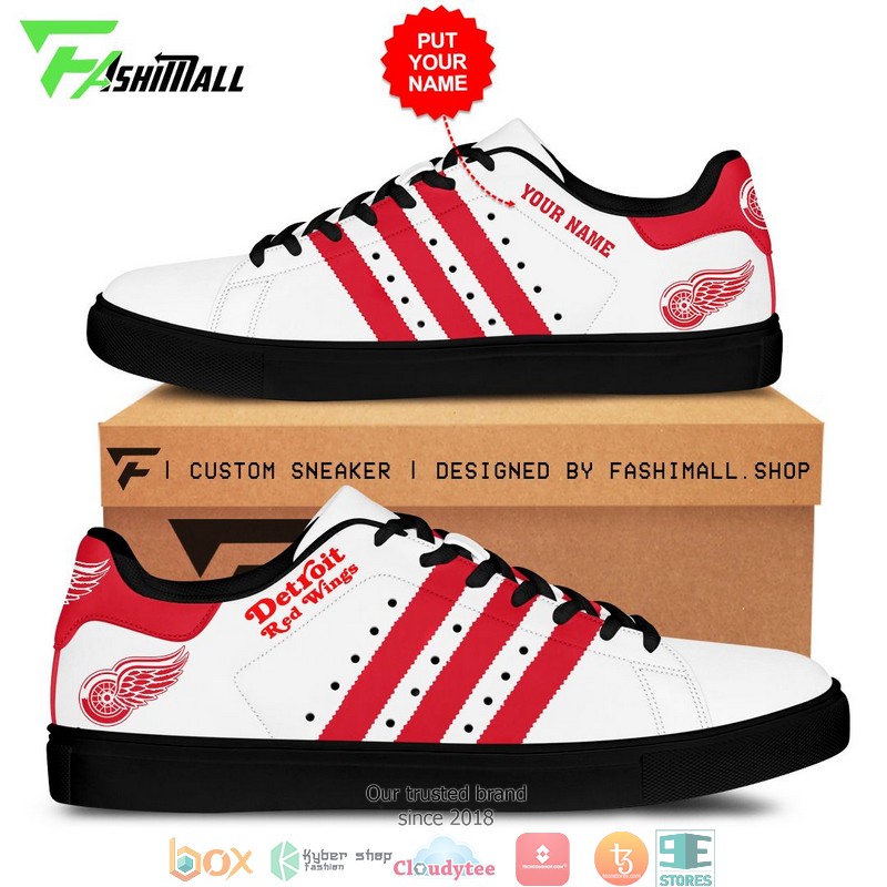 Personalized NHL Detroit Red Wings Stan Smith Low Top Shoes