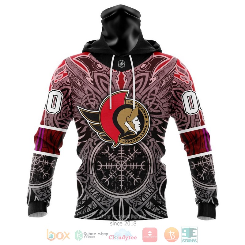 Personalized NHL Ottawa Senators Norse Viking Symbols 3D shirt hoodie 1 2 3