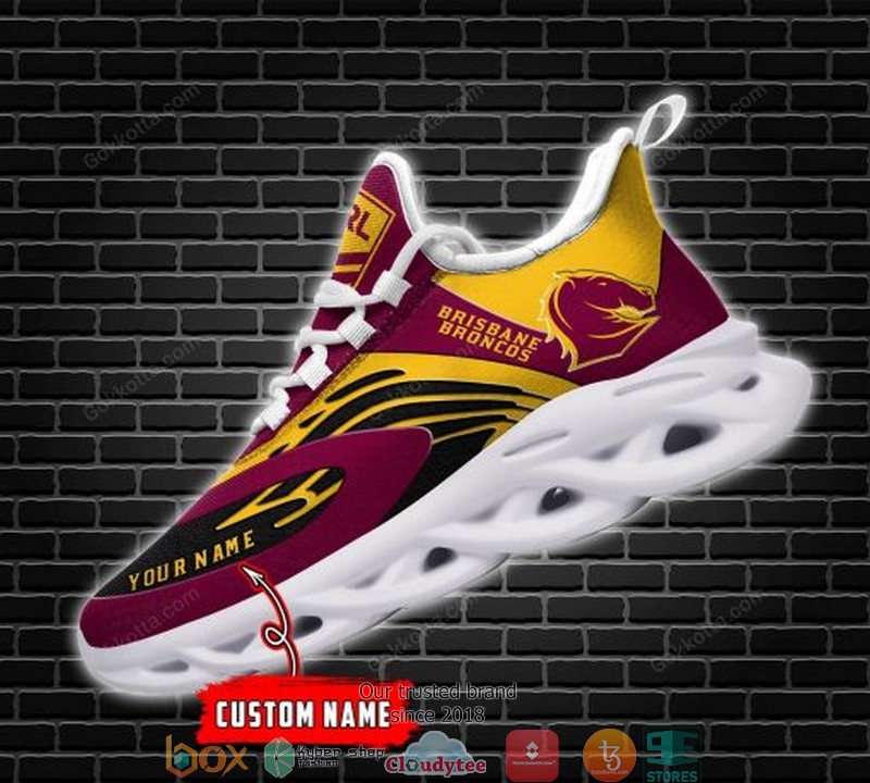 Personalized NRL Brisbane Broncos Pink Max Soul Sneakers 2 Personalized NRL Brisbane Broncos Pink Max Soul Sneakers 1