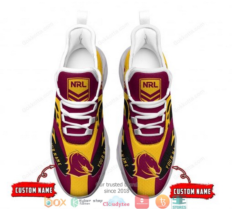 Personalized NRL Brisbane Broncos Pink Max Soul Sneakers 3 Personalized NRL Brisbane Broncos Pink Max Soul Sneakers 1 2