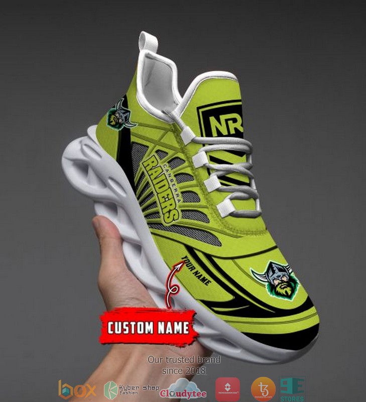Personalized NRL Canberra Raiders Green Max Soul Sneakers 1 2 3 4 5