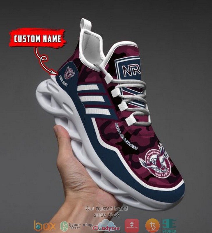 Personalized NRL Manly Sea Eagles Red Camo Max Soul Sneakers 1 Personalized NRL Manly Sea Eagles Red Camo Max Soul Sneakers