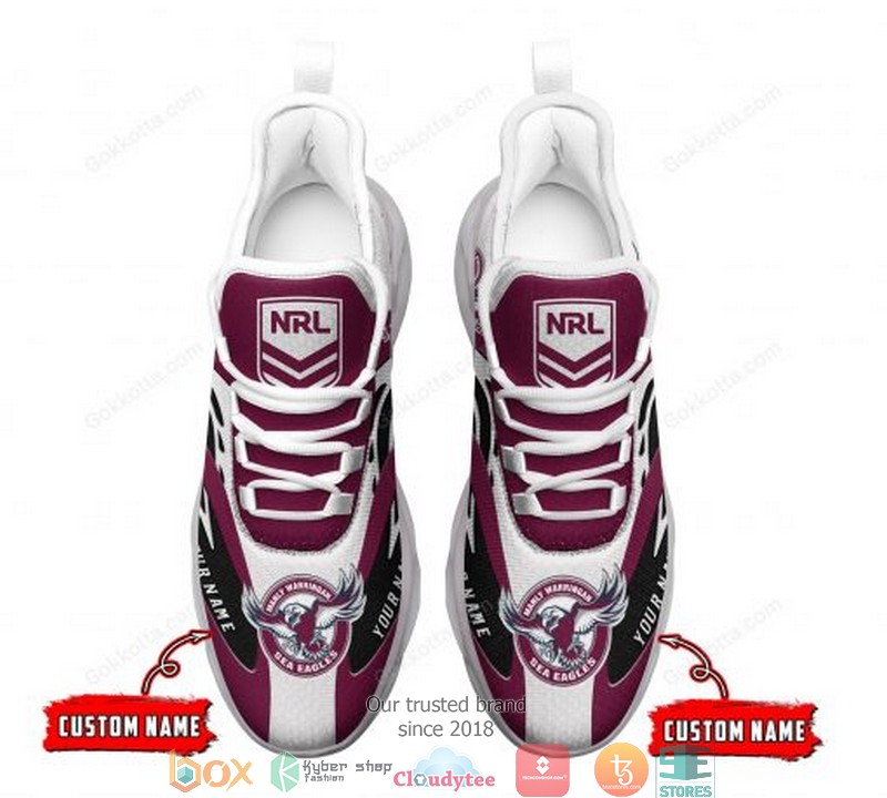 Personalized NRL Manly Warringah Sea Eagles Clunky Max Soul Shoes 1 2 3