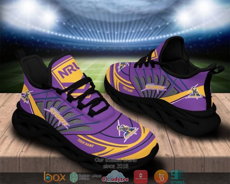 Personalized NRL Melbourne Storm Purple Max Soul Sneakers 2 Personalized NRL Melbourne Storm Purple Max Soul Sneakers 1