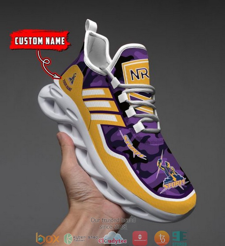 Personalized NRL Melbourne Storm Purple camo Max Soul Sneakers 15 Personalized NRL Melbourne Storm Purple camo Max Soul Sneakers