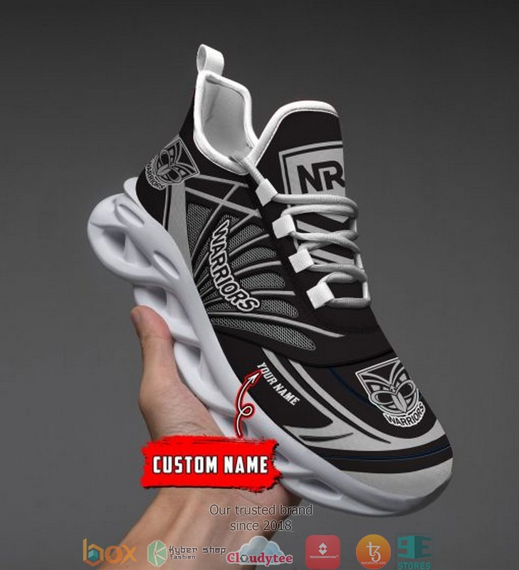 Personalized NRL New Zealand Warriors Black Max Soul Sneakers