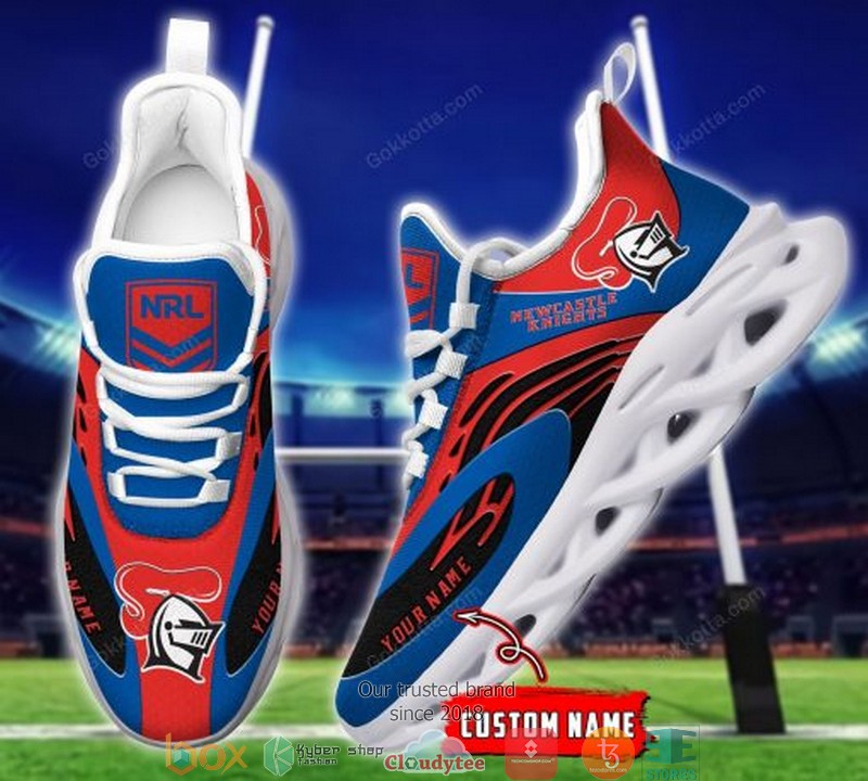 Personalized NRL Newcastle Knights Blue Max Soul Sneakers
