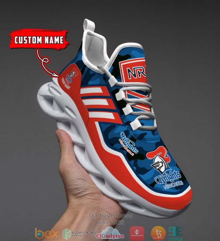 Personalized NRL Newcastle Knights Blue camo Max Soul Sneakers 1 Personalized NRL Newcastle Knights Blue camo Max Soul Sneakers