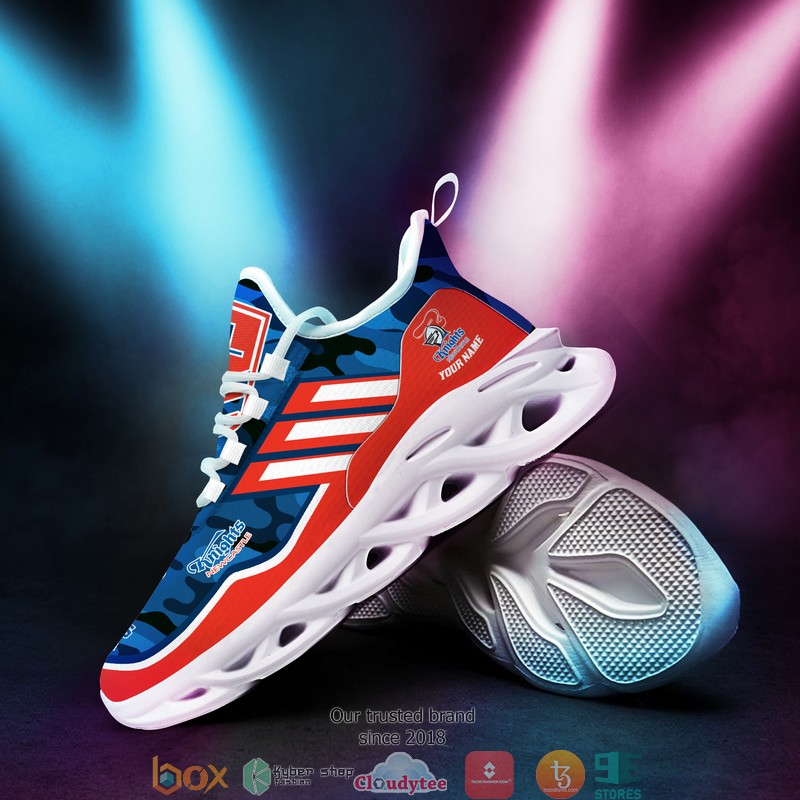 Personalized NRL Newcastle Knights Blue camo Max Soul Sneakers 2 Personalized NRL Newcastle Knights Blue camo Max Soul Sneakers 1