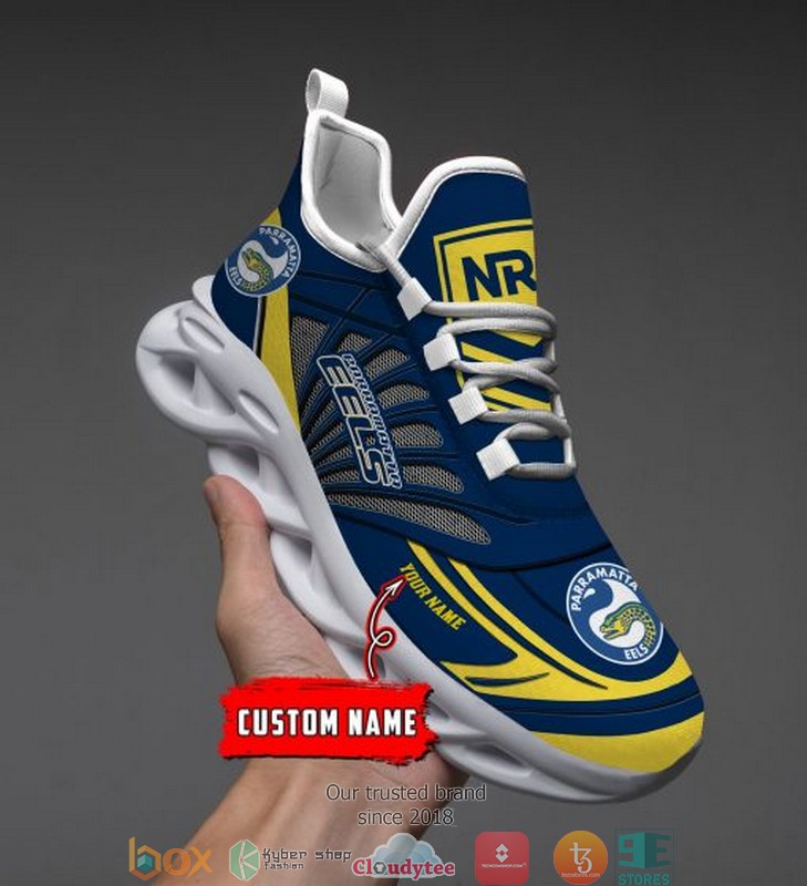 Personalized NRL Parramatta Eels Navy Max Soul Sneakers