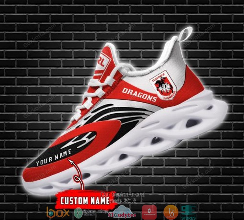 Personalized NRL St. George Illawarra Dragons Clunky Max Soul Shoes 3 Personalized NRL St George Illawarra Dragons Clunky Max Soul Shoes 1 2